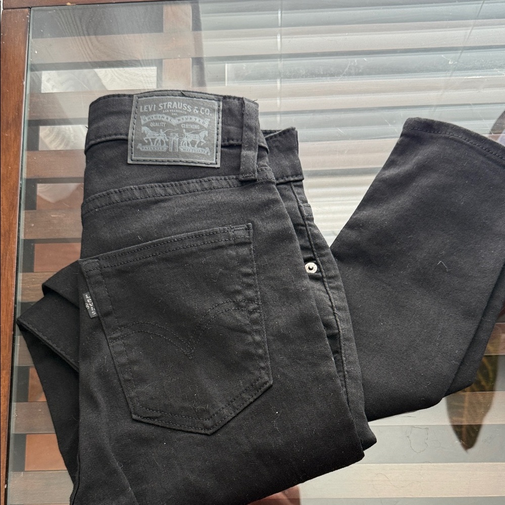 Levi's Men's Jet Black High Rise Skinny Jeans